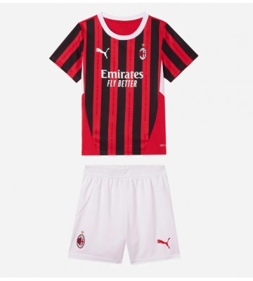 AC Milan Replika Babytøj Hjemmebanesæt Børn 2024-25 Kortærmet (+ Korte bukser)